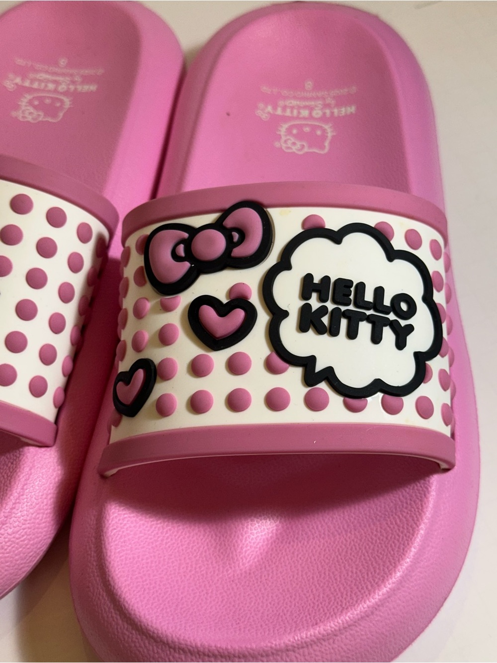 Hello Kitty Pink Slides Size 8 Sanrio Kawaii Y2K Bubblegum Slide Sandals - Picture 5 of 12